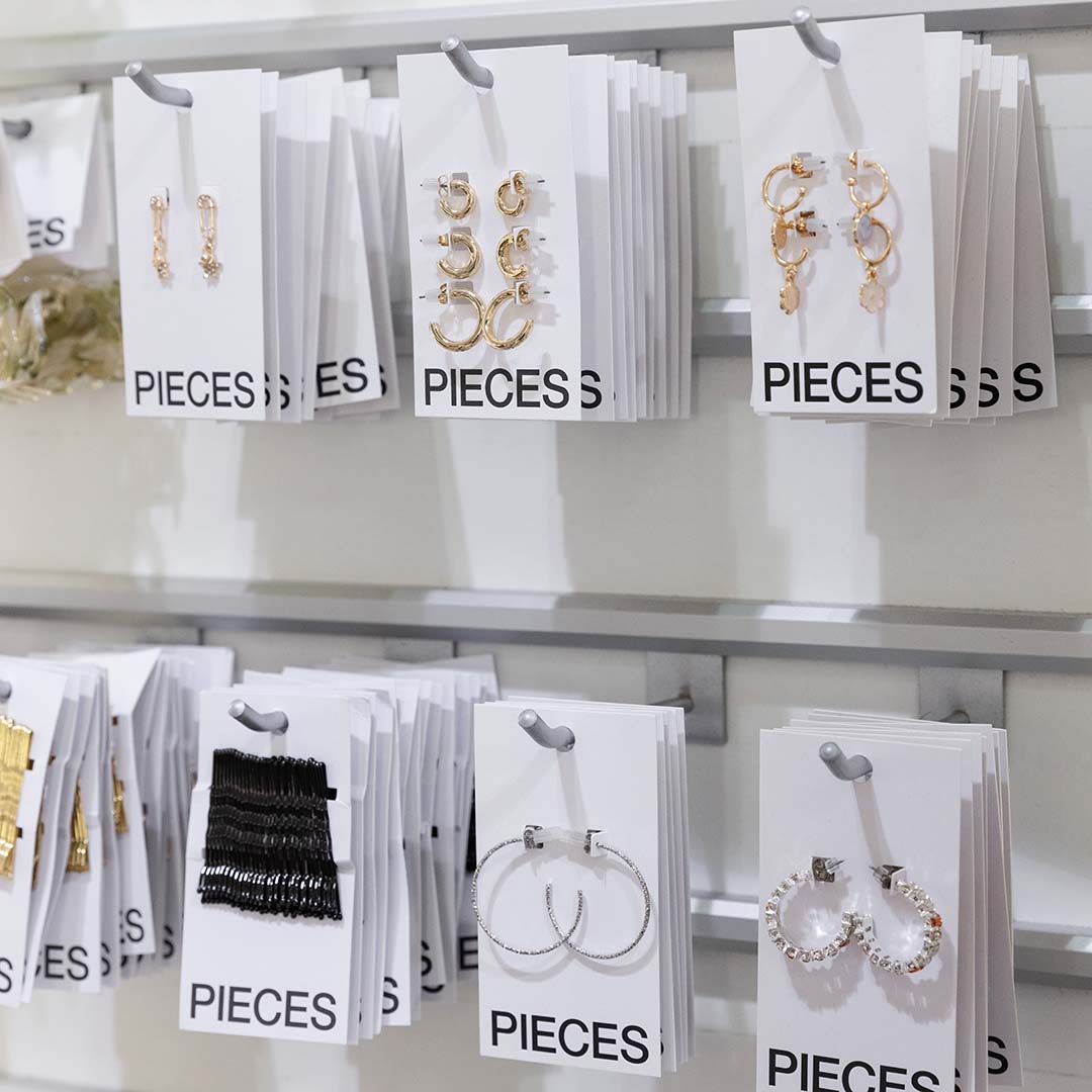 Earrings and hair clips from Pieces in Frederiksberg.